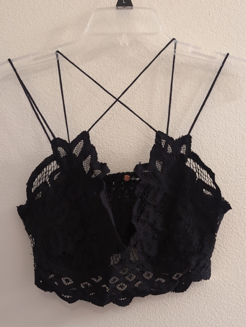 Free People Black Lace Bralet NWT